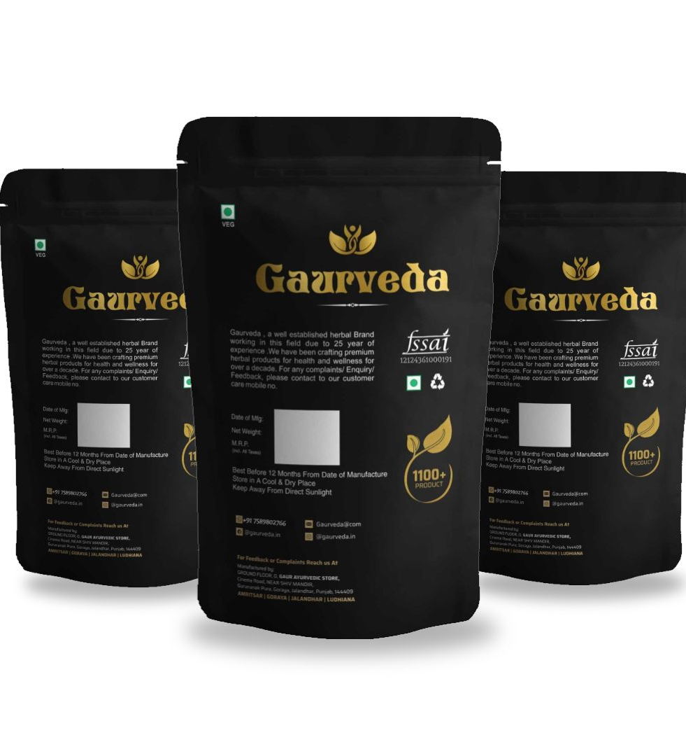 Gaurveda Strength Booster Pack For Men's ( Pack Of 3) Safed Musli Powder, Kaunch Powder, Ashwagandha Powder 100 Grams Each
