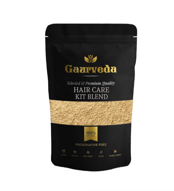 Gaurveda Hair Care Kit (Blend of Reetha Powder, Amla Powder, Shikakai Powder, Bhringraj Powder & Neem Patta Powder 50 Grams Each )