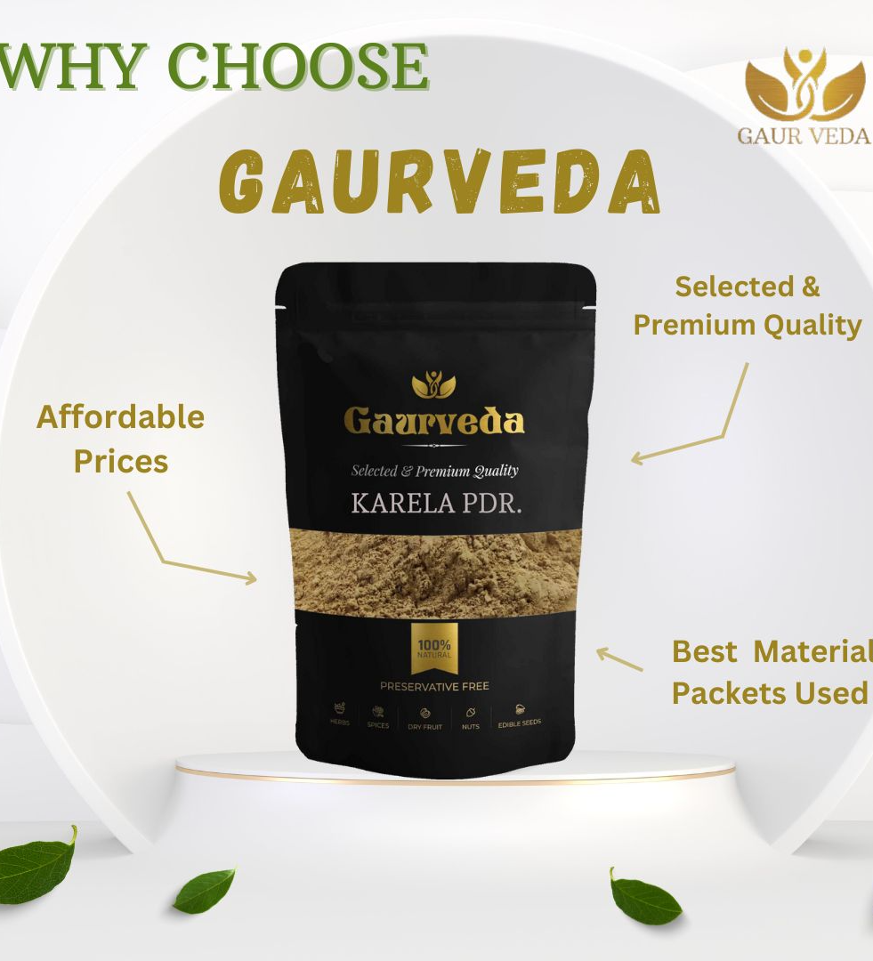 Gaurveda Karela Powder - Momordica Charantia - Bitter Gourd Powder - Pure & Natural (500 Grams)