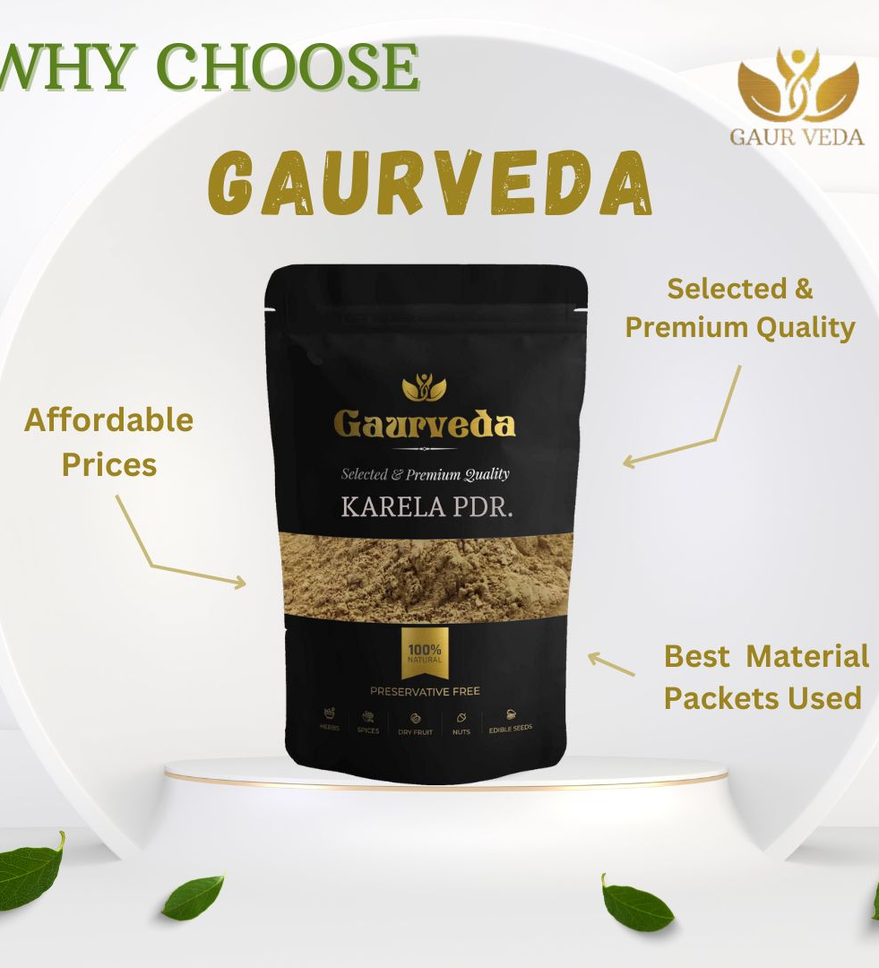Gaurveda Karela Powder - Momordica Charantia - Bitter Gourd Powder - Pure & Natural (1000 Grams)