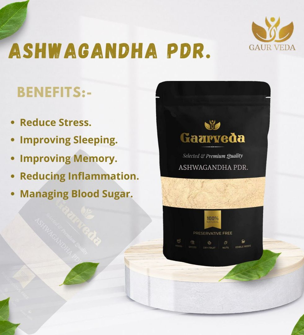 Gaurveda Strength Booster Pack For Men's ( Pack Of 3) Gokhru Powder, Kaunch Powder, Ashwagandha Powder 100 Grams Each
