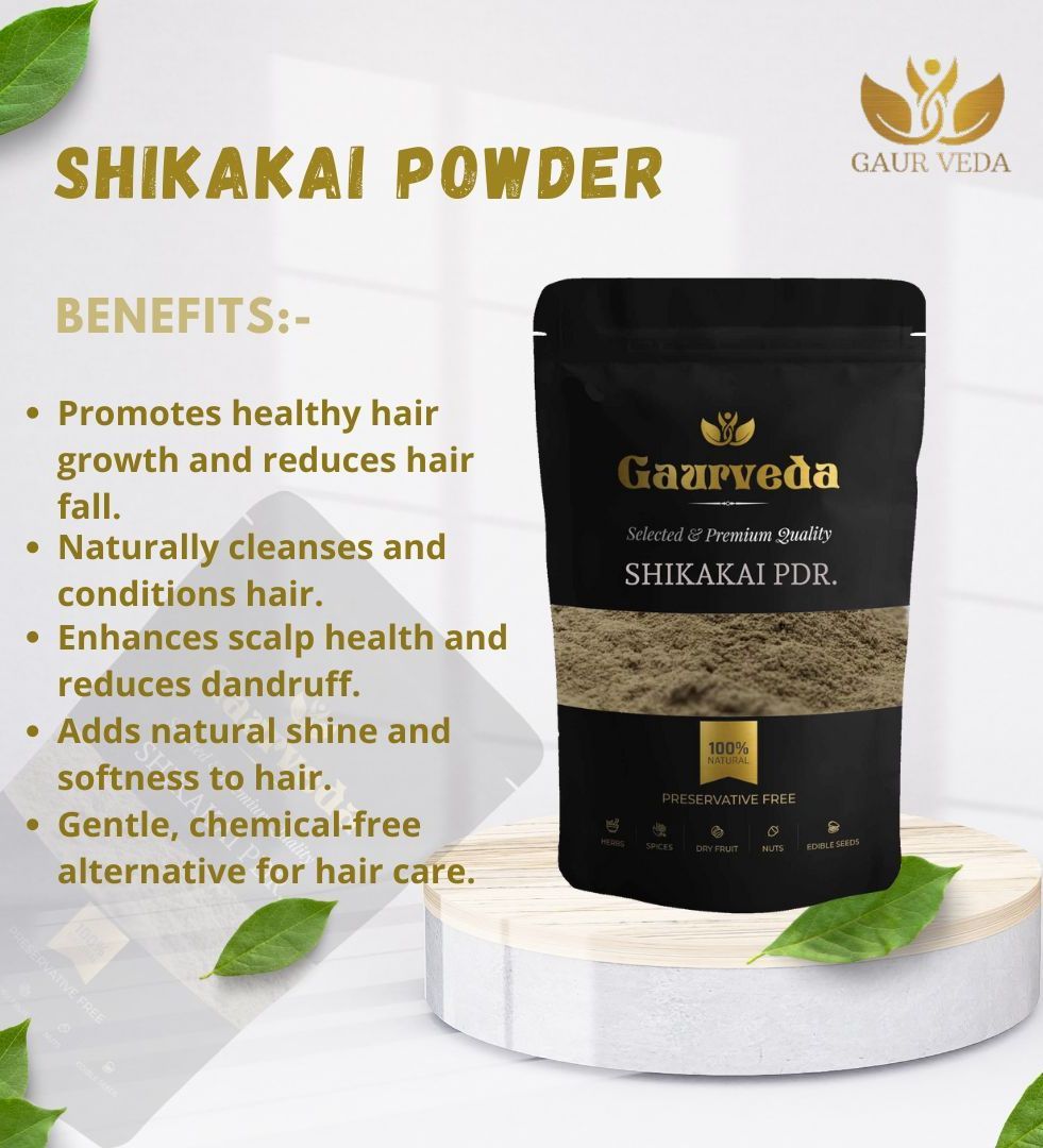 Gaurveda Hair Care Kit (Blend of Reetha Powder, Amla Powder, Shikakai Powder, Bhringraj Powder & Neem Patta Powder 50 Grams Each ) 250 Grams