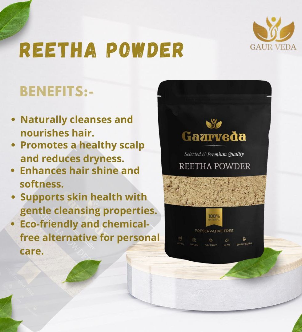 Gaurveda Hair Care Kit (Pack Of 5) Reetha Powder, Amla (Awla) Powder, Shikakai Powder, Bhringraj Powder & Neem Patta Powder 100 Grams Each