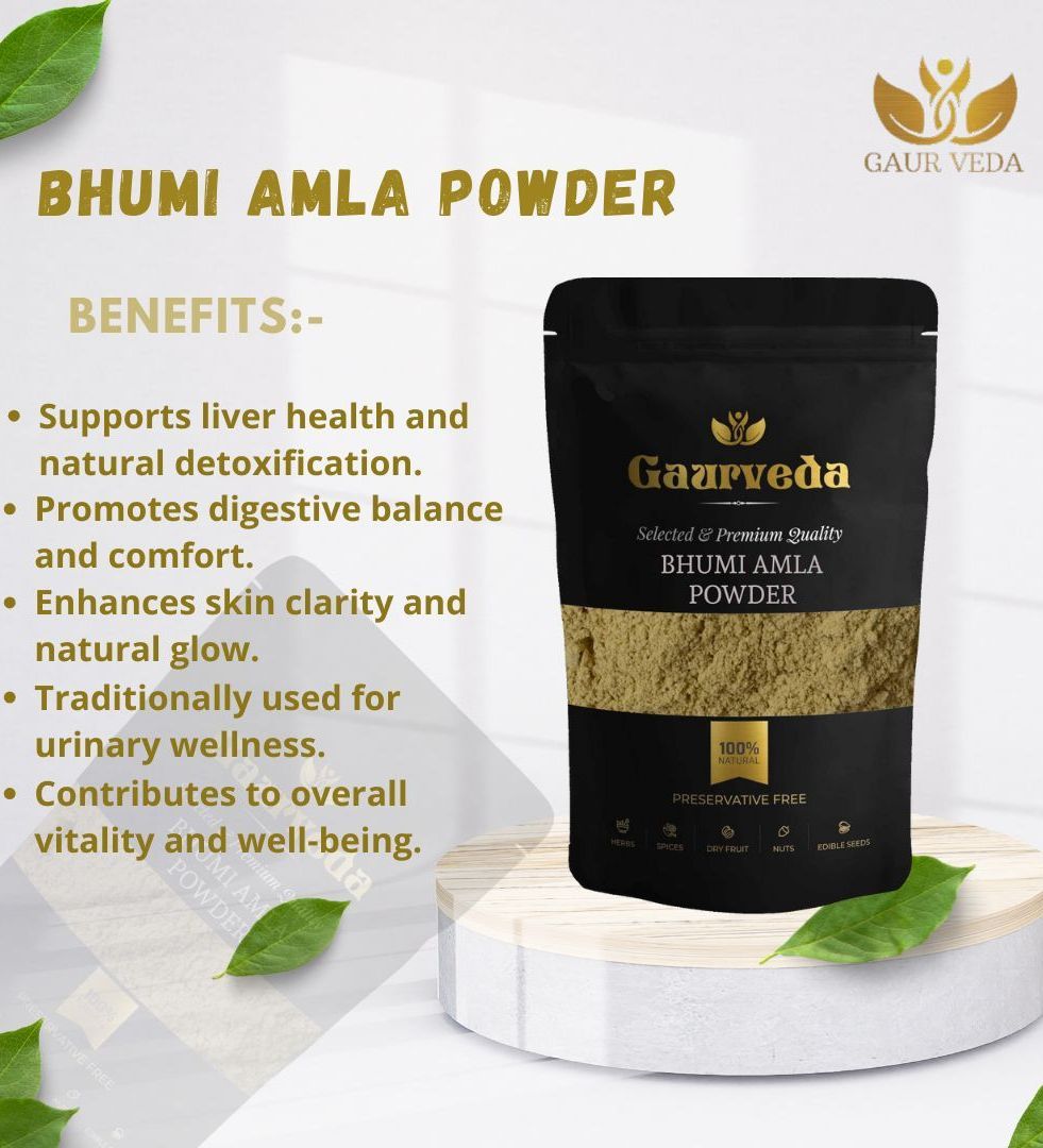 Gaurveda Liver Detox Herbal Kit (Blend of Punarnava Powder 100 Grams, Kalmegh Powder 100 Grams, Bhumi Amla Powder 100 Grams) 300 Grams