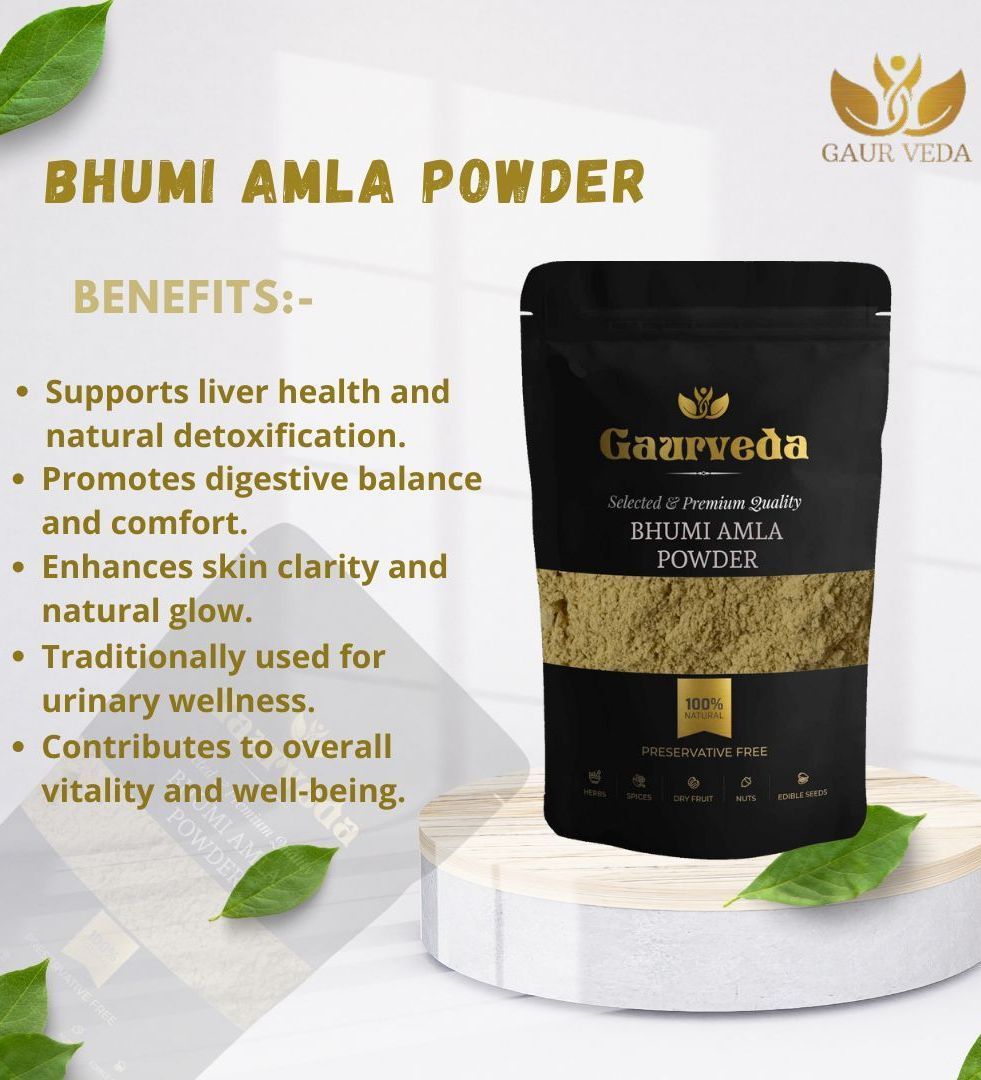 Gaurveda Liver Detox Herbal Kit (Blend of Punarnava Powder 100 Grams, Kalmegh Powder 100 Grams, Bhumi Amla Powder 100 Grams) 150 Grams