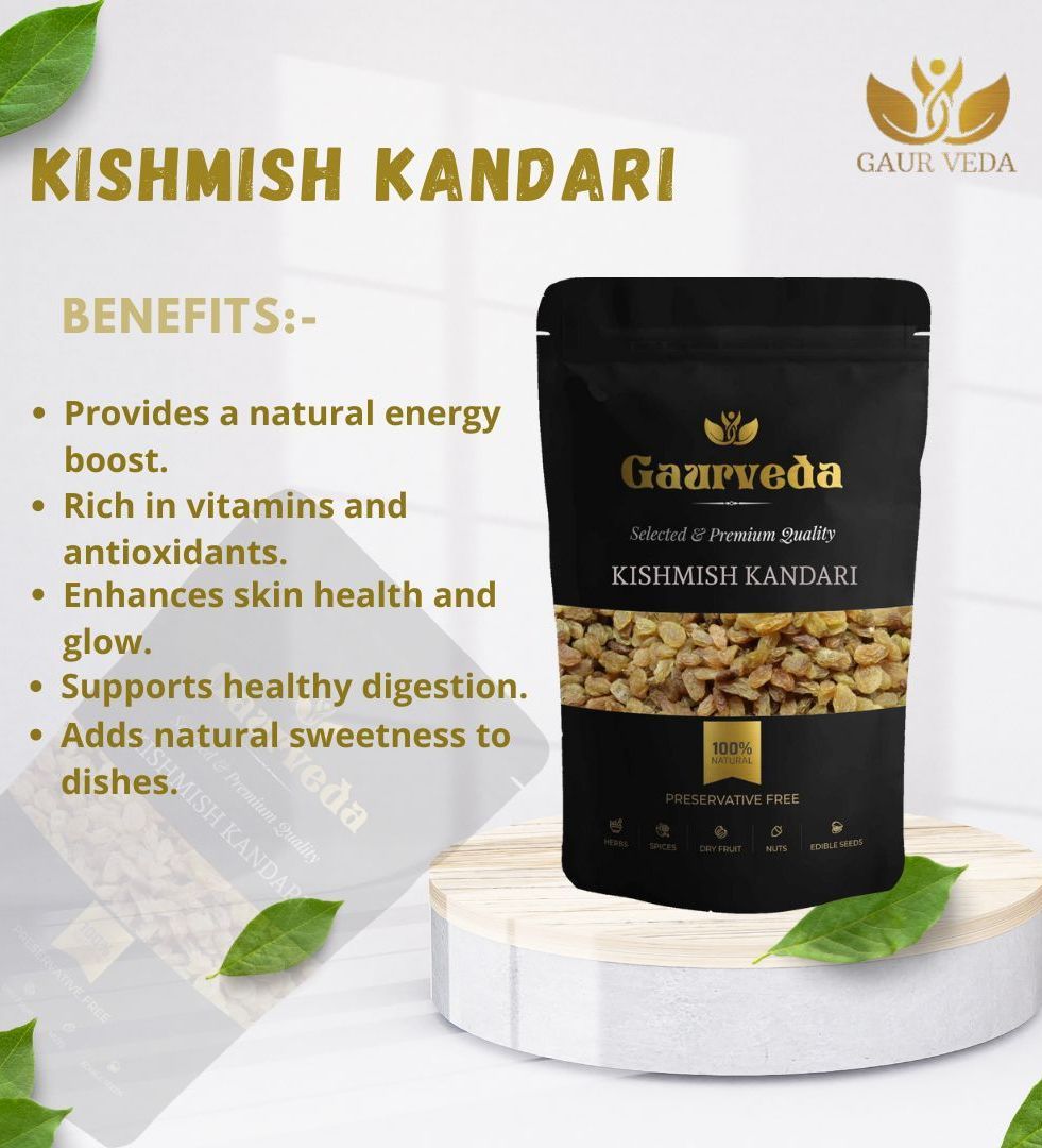 Gaurveda American Almonds & Kishmish Kandhari Premium Quality Combo - Badam Saugi Pack of 50 Grams Each