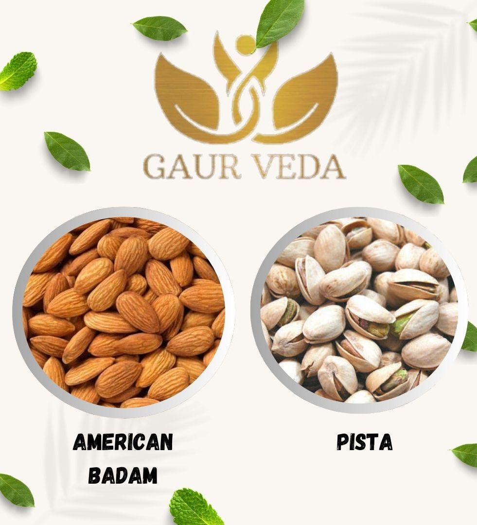 Gaurveda American Badam & Pista Premium Quality Combo - Almonds & Pistachio Pack of 50 Grams Each