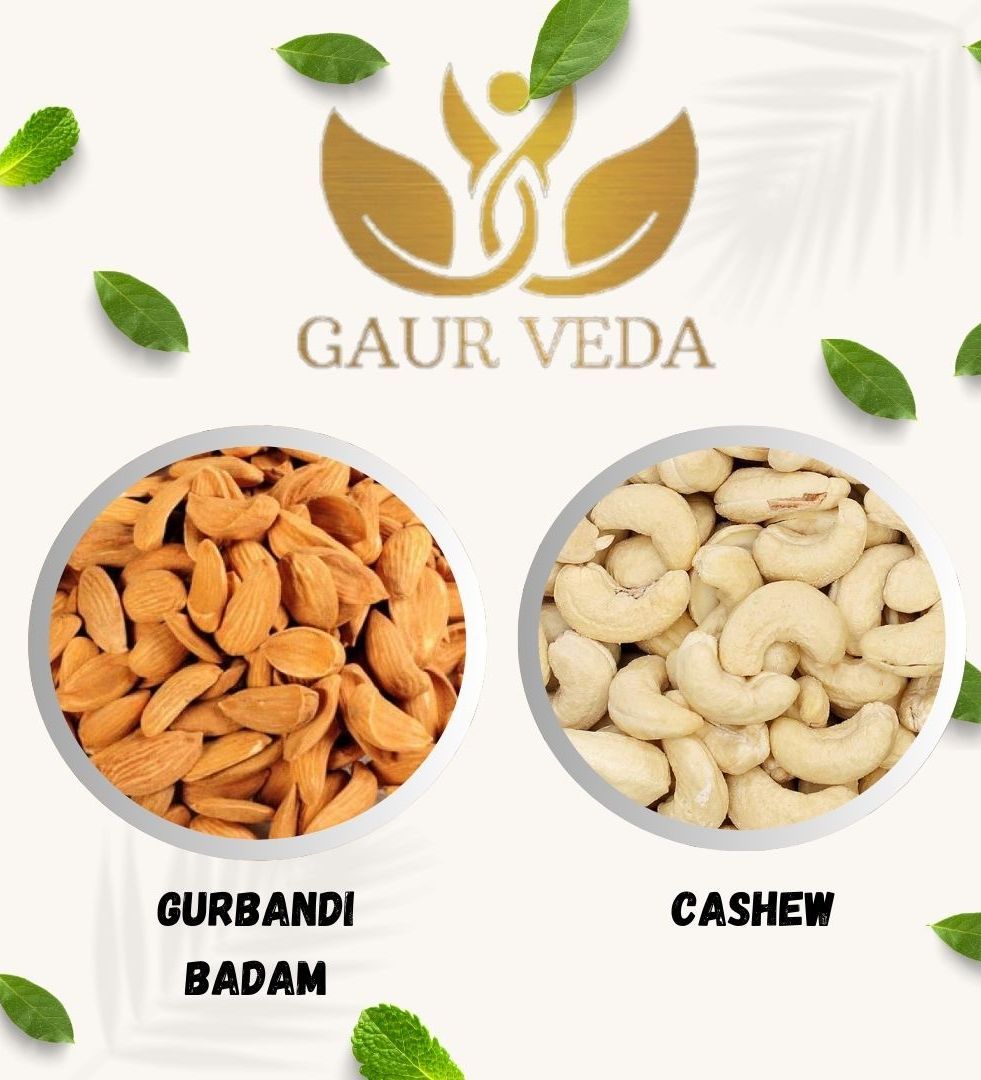 Gaurveda Gurbandi Badam & Kaju Premium Quality Combo - Almonds & Cashew Pack of 50 Grams Each