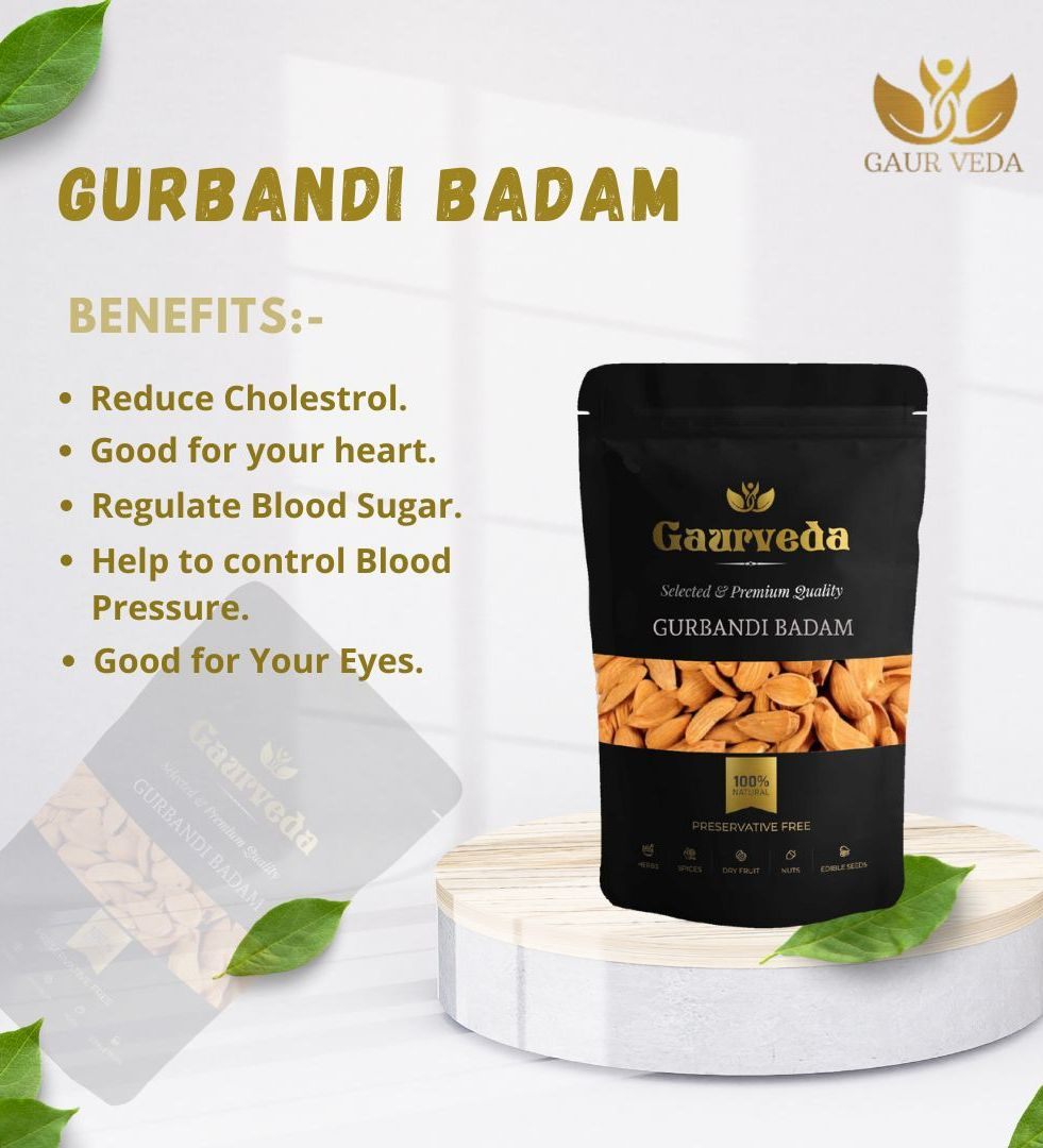 Gaurveda Gurbandi Badam & Kishmish Premium Quality Combo - Almonds & Raisins Pack of 50 Grams Each