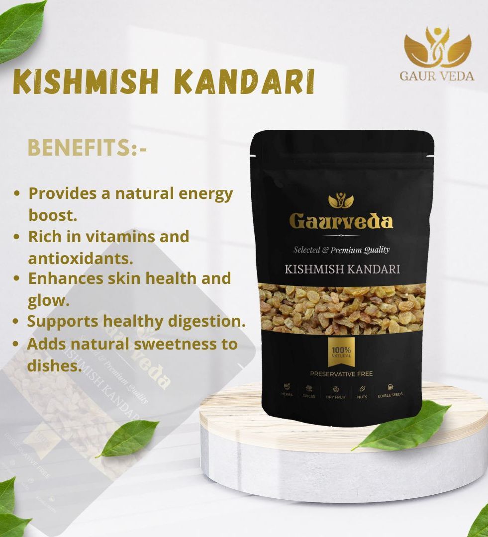 Gaurveda Gurbandi Badam & Kishmish Kandhari Premium Quality Combo - Almonds & Raisins Pack of 50 Grams Each