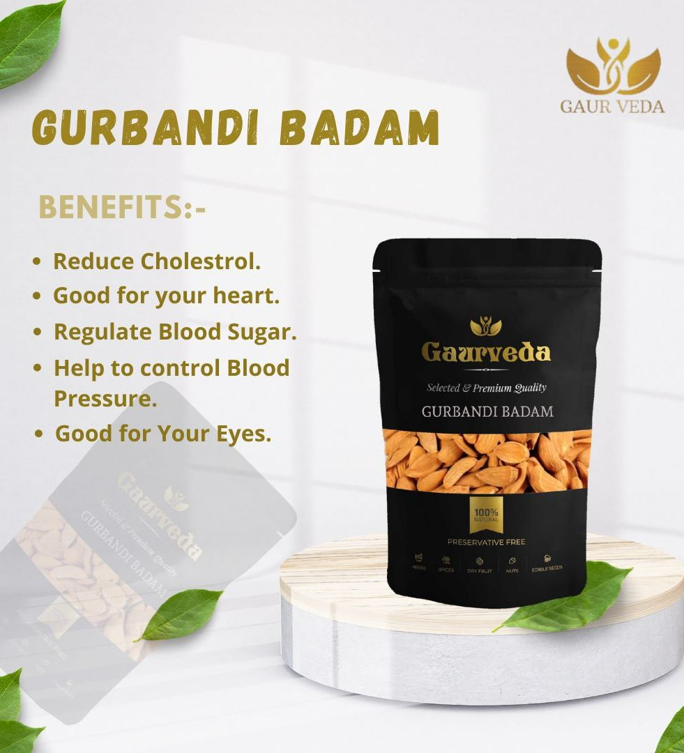 Gaurveda Gurbandi Badam & Kishmish Kandhari Premium Quality Combo - Almonds & Raisins Pack of 50 Grams Each