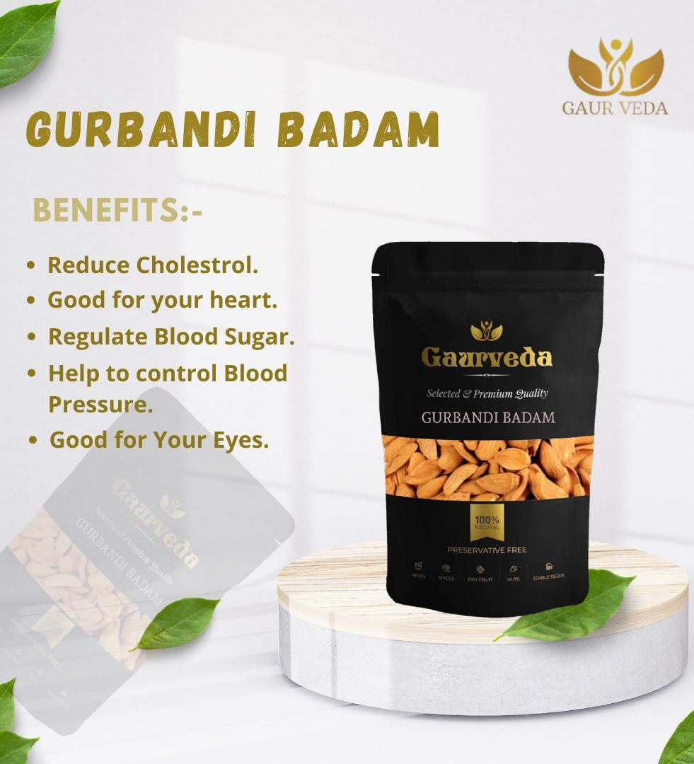 Gaurveda Gurbandi Badam & Pista Premium Quality Combo - Almonds & Pistachio Pack of 50 Grams Each