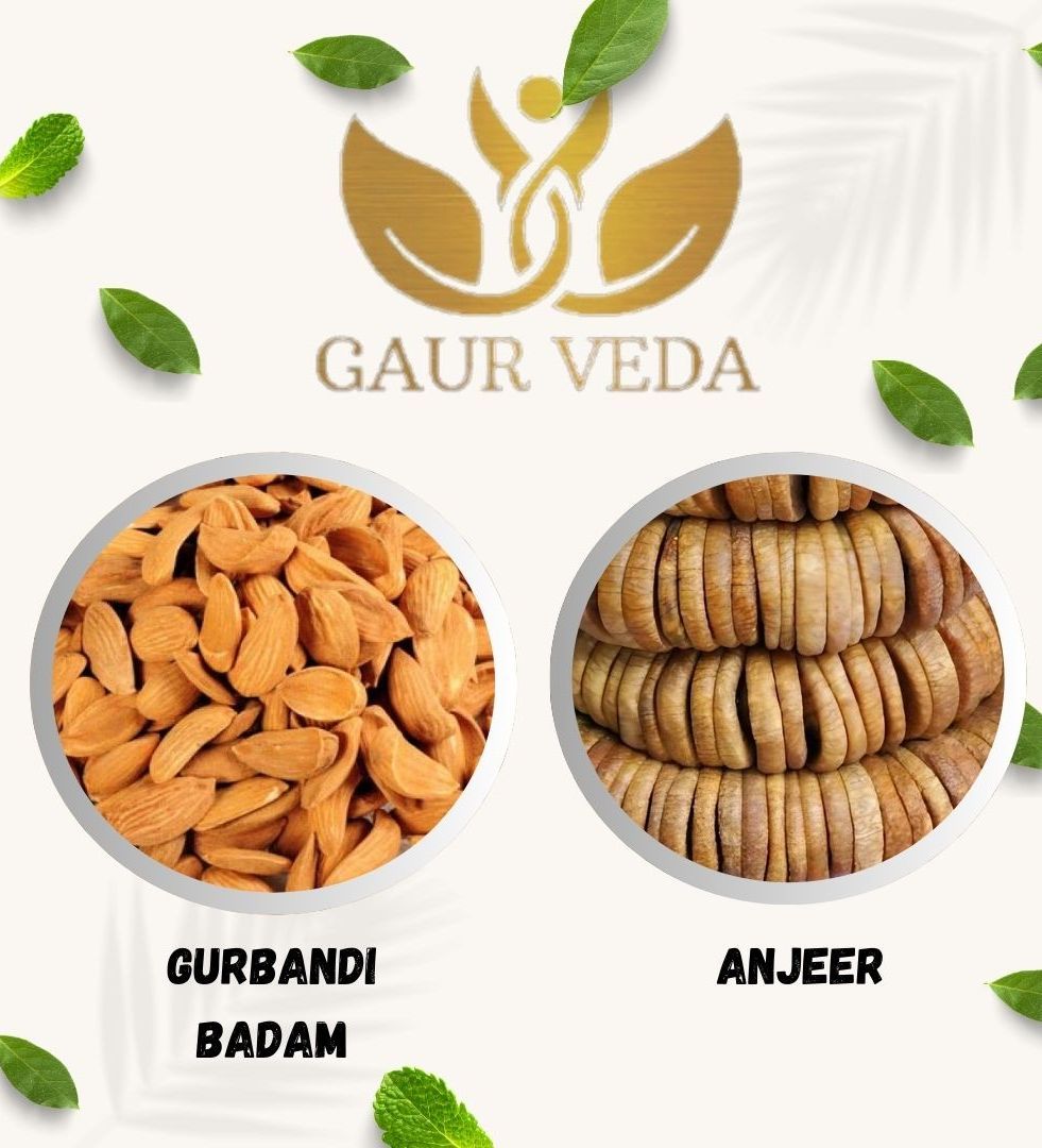 Gaurveda Gurbandi Badam & Anjeer Premium Quality Combo - Almonds & Figs Pack of 50 Grams Each