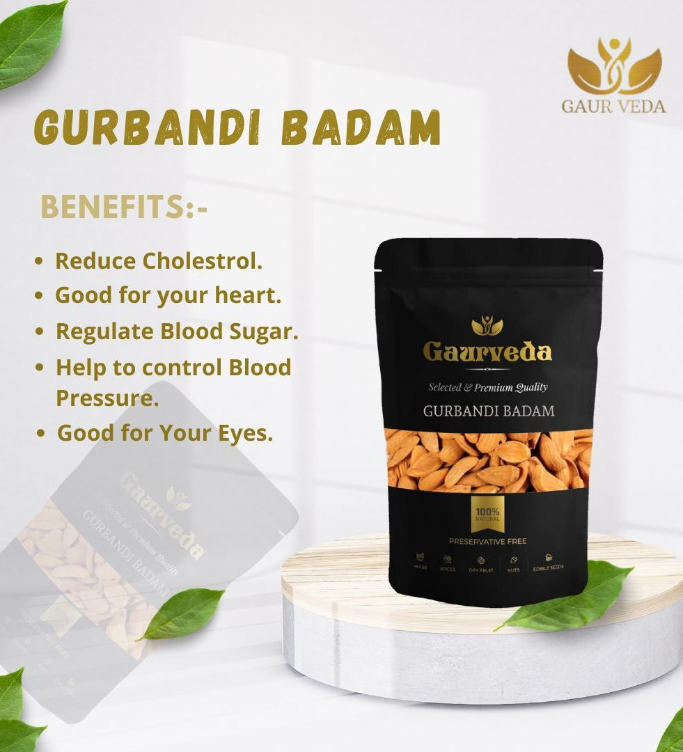 Gaurveda Gurbandi Badam & Khubani Premium Quality Combo - Almonds & Apricots Pack of 50 Grams Each