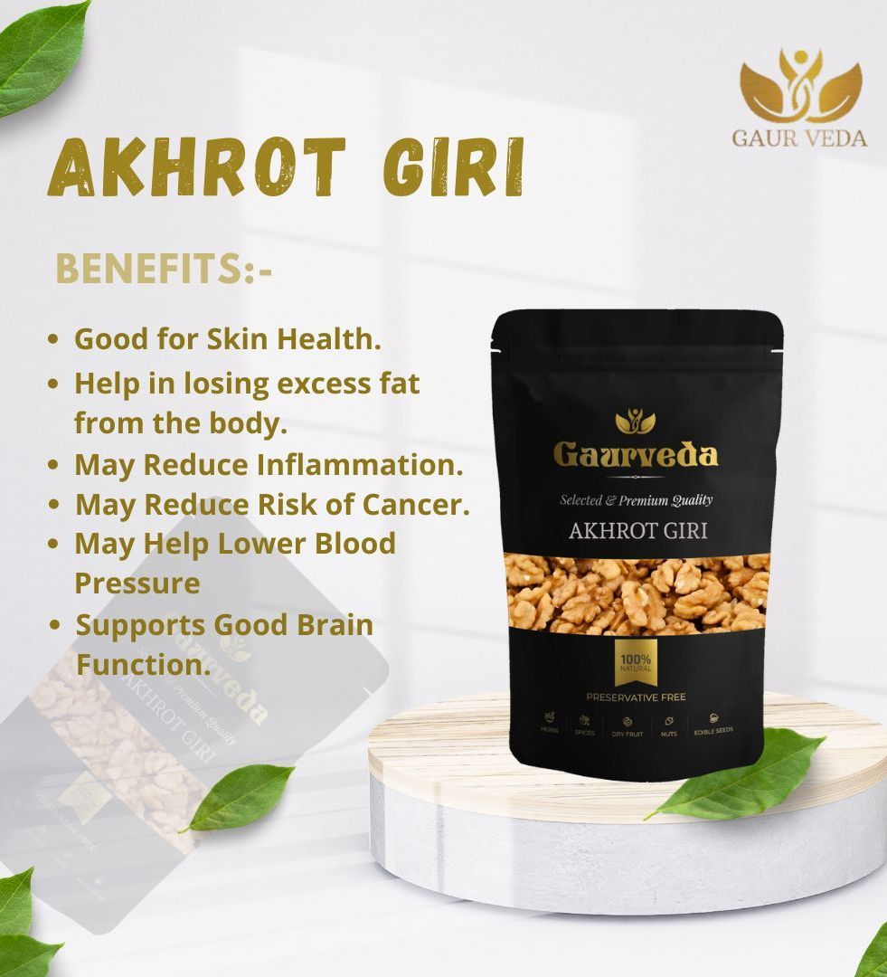 Gaurveda Gurbandi Badam & Akhrot Giri Premium Quality Combo - Almonds & Walnuts Kernels Pack of 50 Grams Each