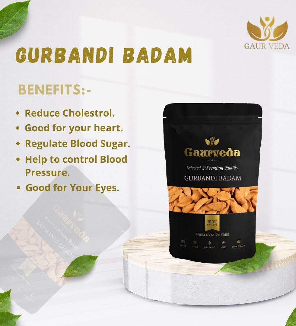 Gaurveda Gurbandi Badam & Akhrot Giri Premium Quality Combo - Almonds & Walnuts Kernels Pack of 50 Grams Each