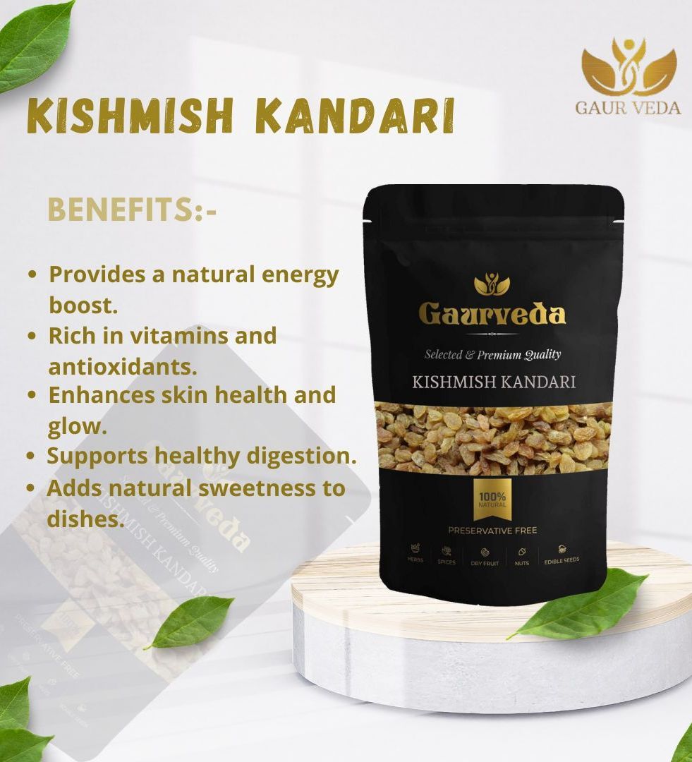 Gaurveda Kaju & Kishmish Kandhari Premium Quality Combo - Cashew & Raisins Pack of 50 Grams Each