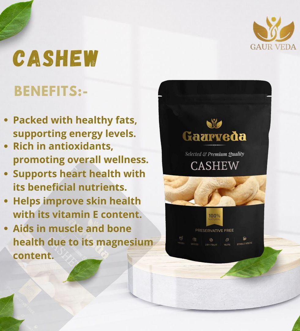 Gaurveda Kaju & Kali Drakh Premium Quality Combo - Cashew & Black Raisins Pack of 50 Grams Each