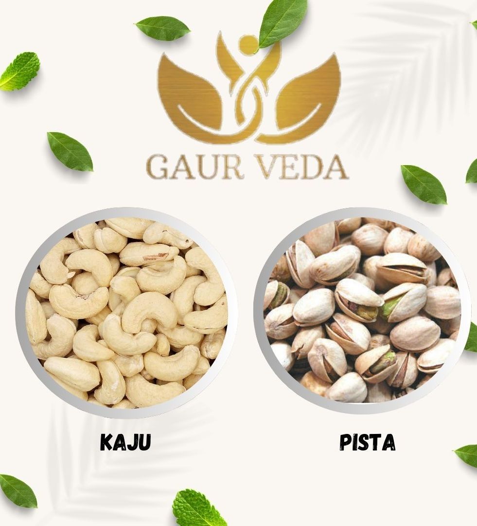 Gaurveda Kaju & Pista Premium Quality Combo - Cashew & Pistachio Pack of 50 Grams Each