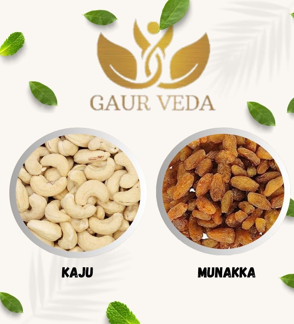 Gaurveda Kaju & Munakka Premium Quality Combo - Cashew & Munakka Pack of 50 Grams Each