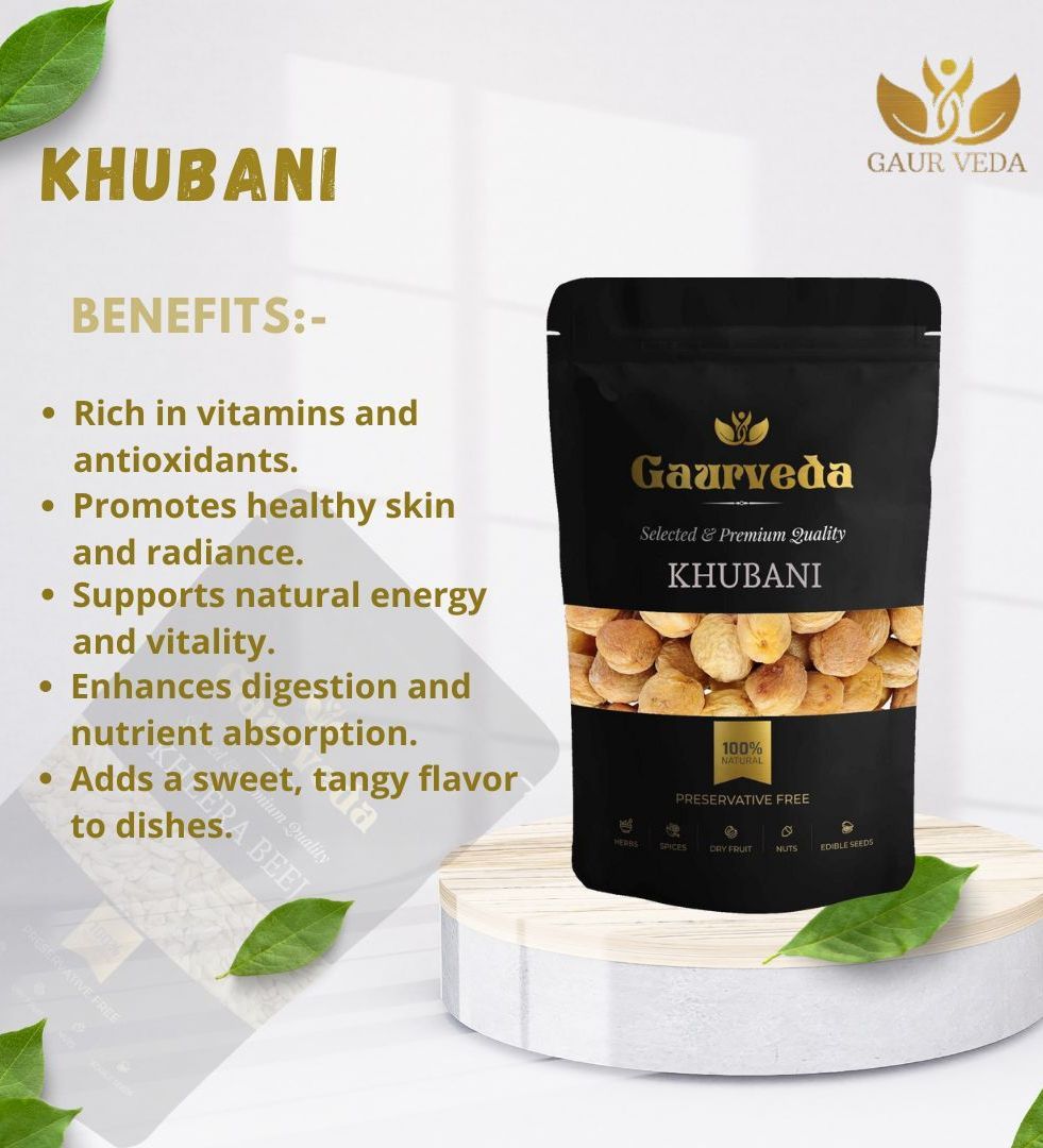 Gaurveda Kaju & Khubani Premium Quality Combo - Cashew & Apricots Pack of 50 Grams Each