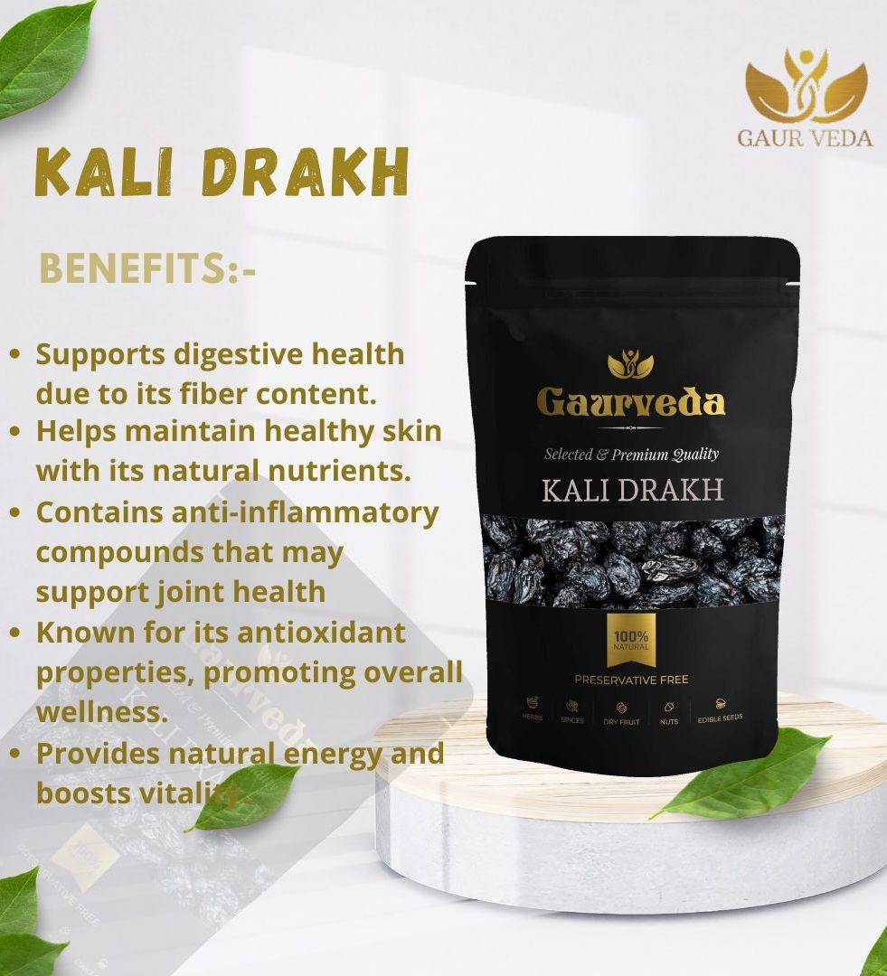 Gaurveda kishmish & Kali Drakh Premium Quality Combo - Raisnis Duo Pack of 50 Grams Each