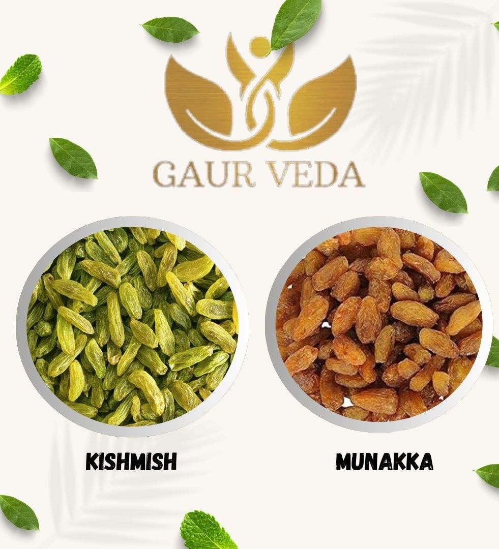 Gaurveda Kishmish & Munakka Premium Quality Combo - Raisnis & Munakka Pack of 50 Grams Each