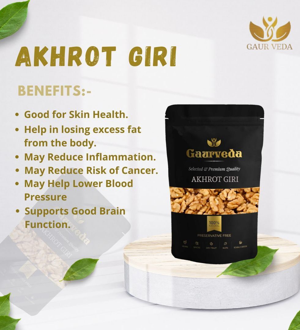 Gaurveda Kishmish & Akhrot Giri Premium Quality Combo - Raisnis & Walnuts Kernel Pack of 50 Grams Each