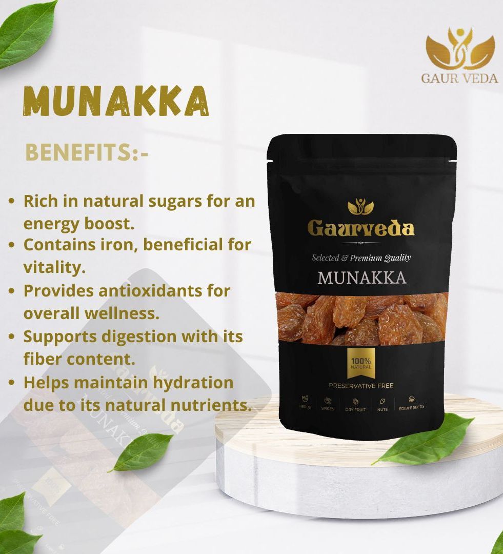 Gaurveda Kishmish Kandhari & Munakka Premium Quality Combo - Raisnis & Munakka Pack of 50 Grams Each