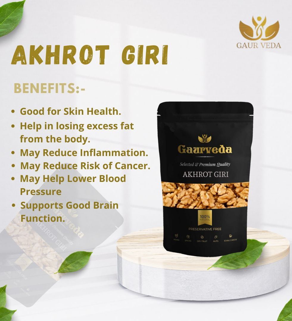 Gaurveda Kali Drakh & Akhrot Giri Premium Quality Combo - Black Raisin & Walnuts Kernel of 50 Grams Each