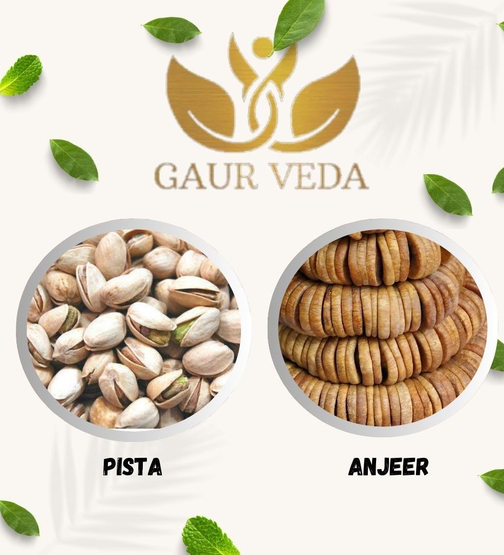 Gaurveda Pista & Anjeer Premium Quality Combo - Pistachio & Figs Pack of 50 Grams Each