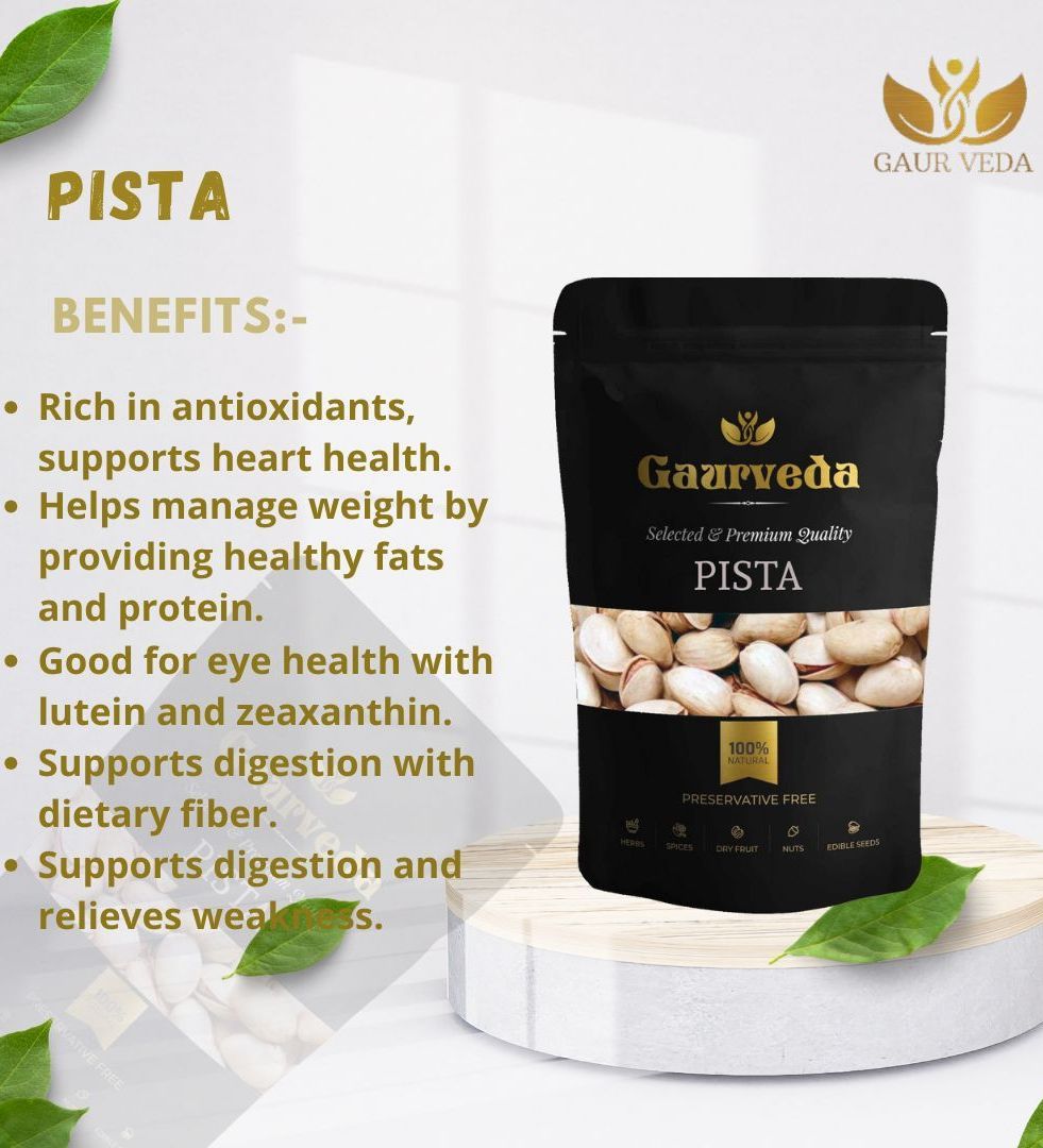 Gaurveda Pista & Munakka Premium Quality Combo - Pistachio & Munakka Pack of 50 Grams Each