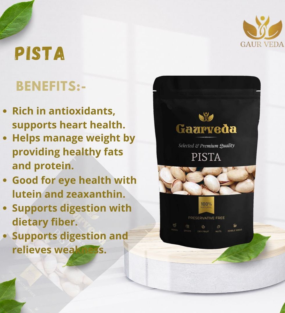 Gaurveda Pista & Akhrot Giri Premium Quality Combo - Pistachio & Walnuts Kernel Pack of 50 Grams Each