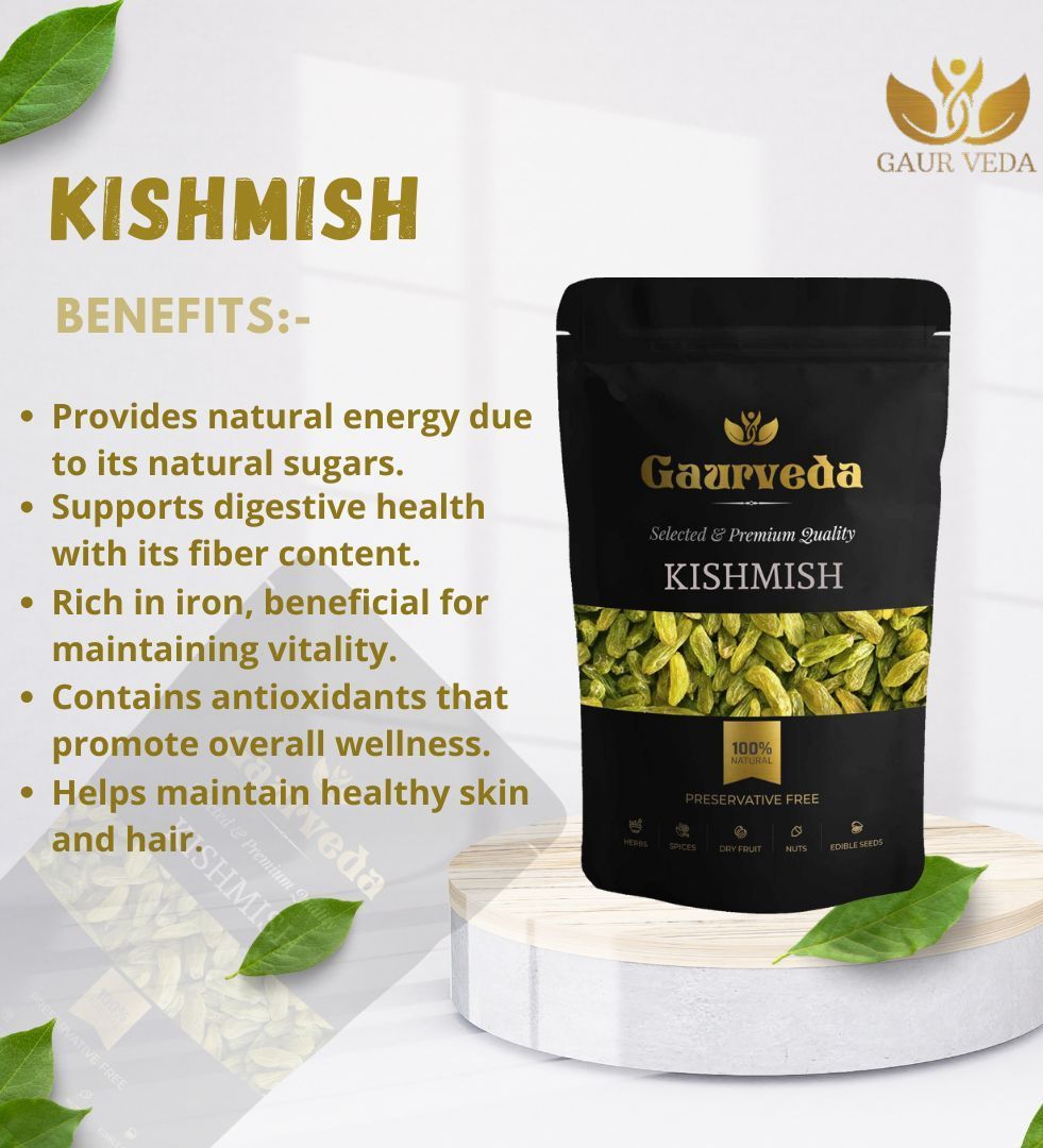 Gaurveda Badam , Kishmish & Kaju Premium Quality Combo - Almonds , Rasins & Cashew Pack of 50 Grams Each