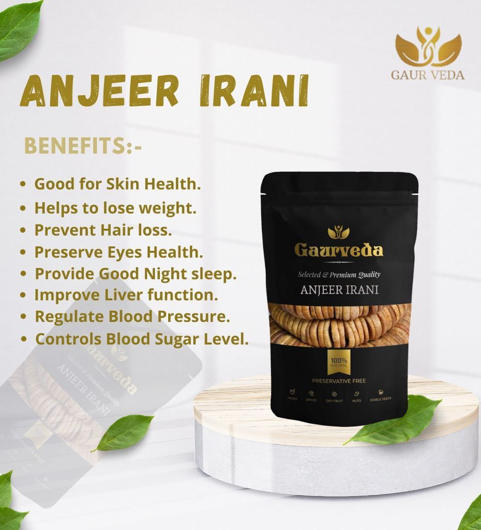 Gaurveda Anjeer , Kishmish & Khubani Premium Quality Combo - Figs , Rasins & Apricots Pack of 50 Grams Each