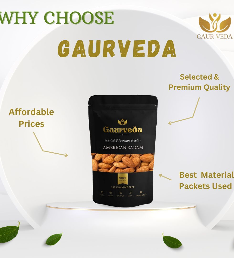 Gaurveda American Badam  - Premium Quality American Almonds 50 Grams
