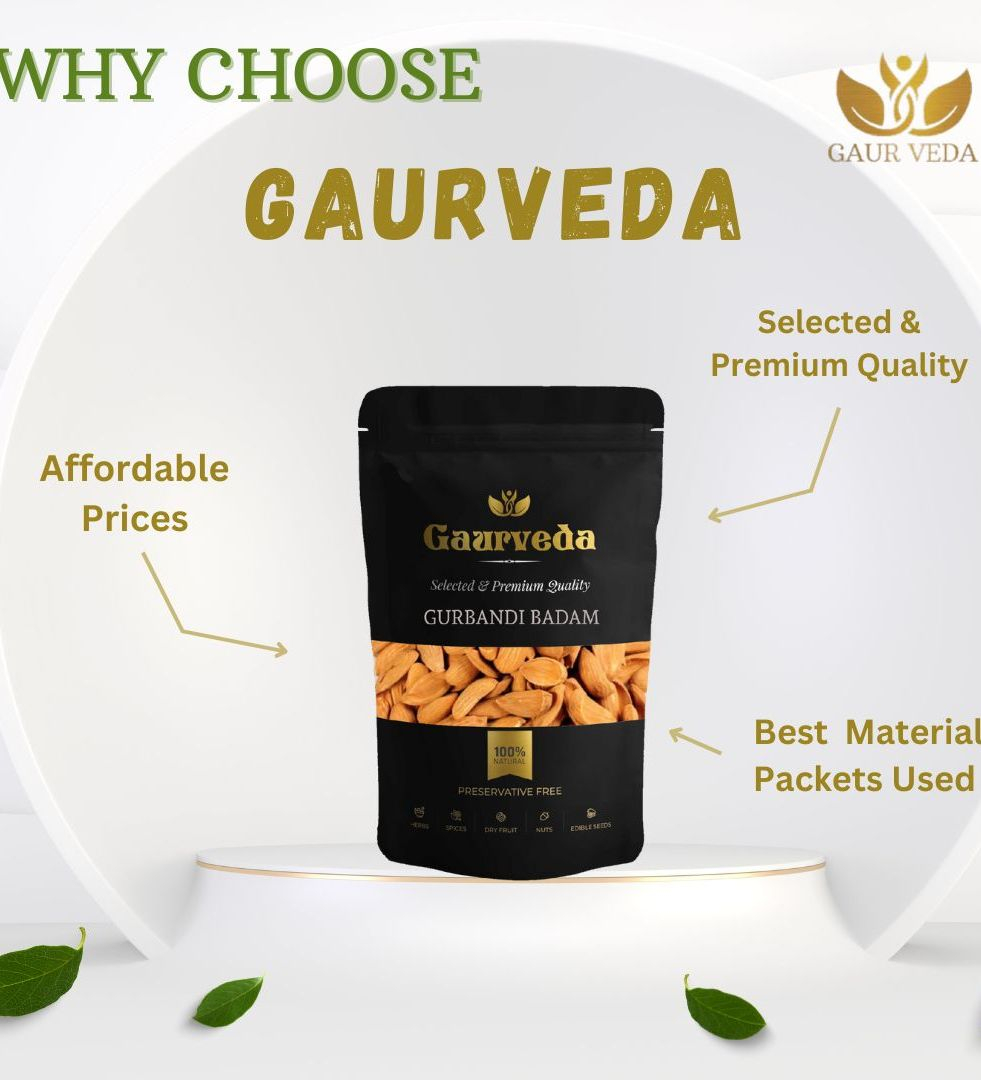 Gaurveda Gurbandi Badam - Premium Quality Gurbandi Almonds 50 Grams