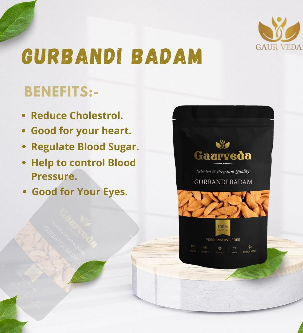 Gaurveda Gurbandi Badam - Premium Quality Gurbandi Almonds 50 Grams