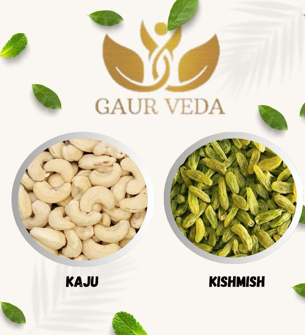 Gaurveda 10 Types Dry Fruits - American Badam ,Gurbandi Badam , Kishmish , Kishmish Kandhari , Kaju , Pista , Anjeer , Munakka , Khubani & Akhrot Giri - Perfect Gift for All Occasion -  50 Grams Each