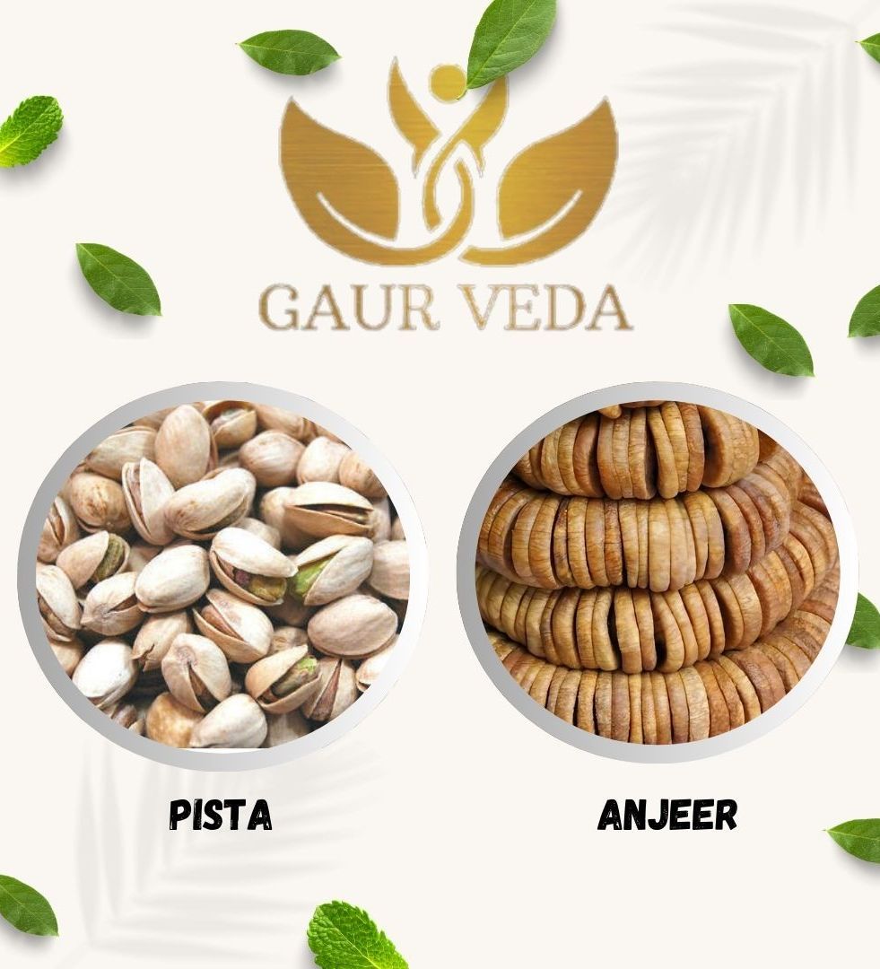 Gaurveda 10 Types Dry Fruits - American Badam ,Gurbandi Badam , Kishmish , Kishmish Kandhari , Kaju , Pista , Anjeer , Munakka , Khubani & Akhrot Giri - Perfect Gift for All Occasion -  50 Grams Each