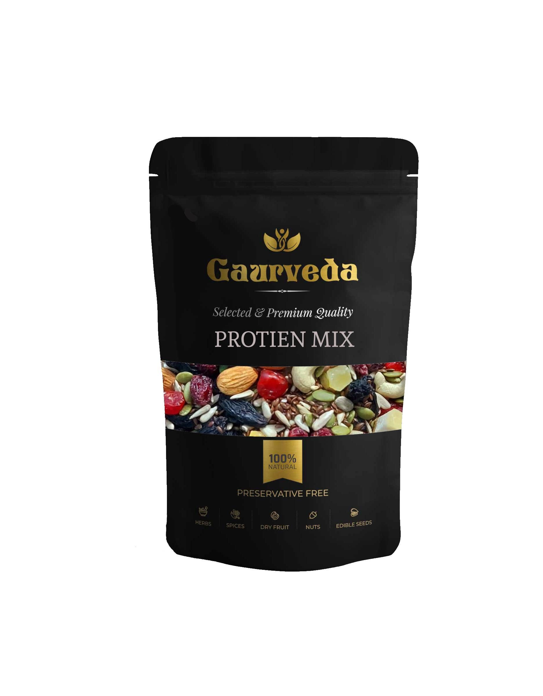 Gaurveda Protein Mix, High Protein Snacks with Nuts and Seeds, Superfood (Pack Of 250 Grams)