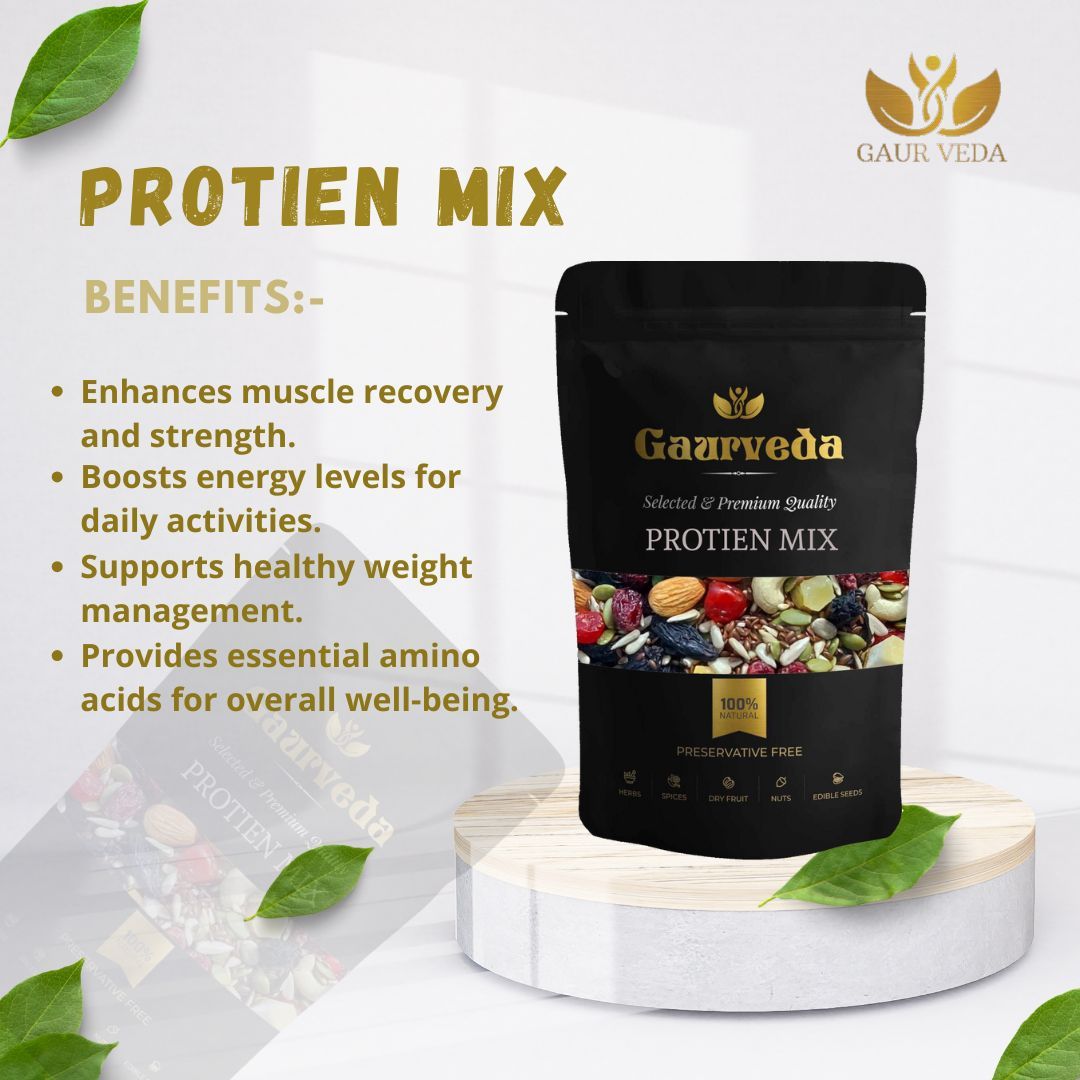 Gaurveda Protein Mix, High Protein Snacks with Nuts and Seeds, Superfood (Pack Of 250 Grams)