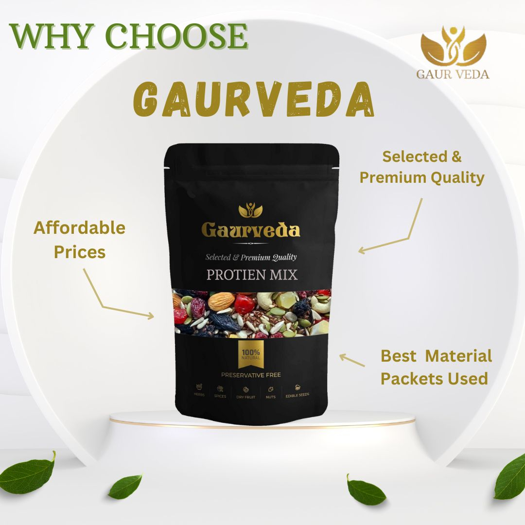 Gaurveda Protein Mix, High Protein Snacks with Nuts and Seeds, Superfood (Pack Of 250 Grams)