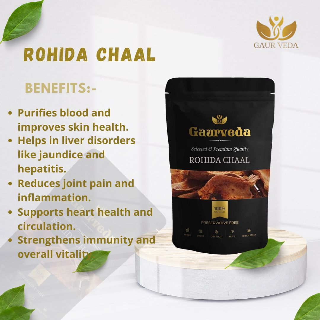GAURVEDA Rohida chaal 100% Natural & Pure | Traditional Ayurvedic Herb/Seed/Powder | Supports Wellness & Daily Health | Ideal for Herbal Remedies, 100 Grams