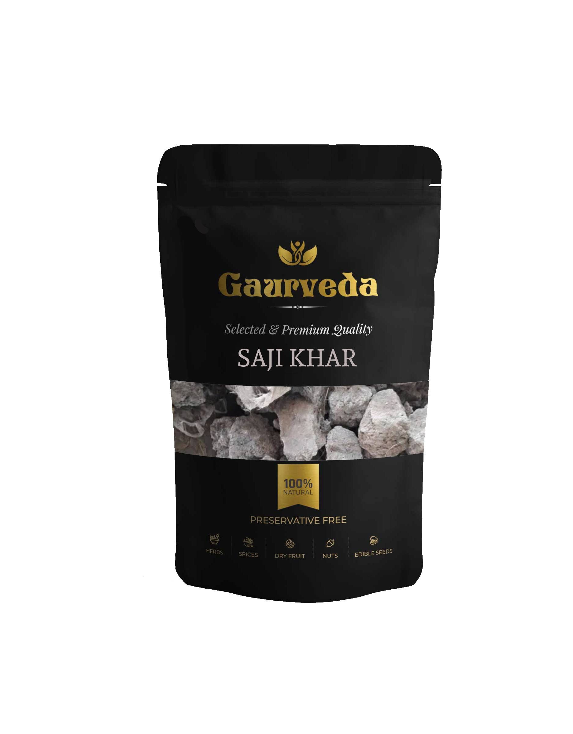 GAURVEDA Sajikhar 100% Natural & Pure | Traditional Ayurvedic Herb/Seed/Powder | Supports Wellness & Daily Health | Ideal for Herbal Remedies, 100 Grams