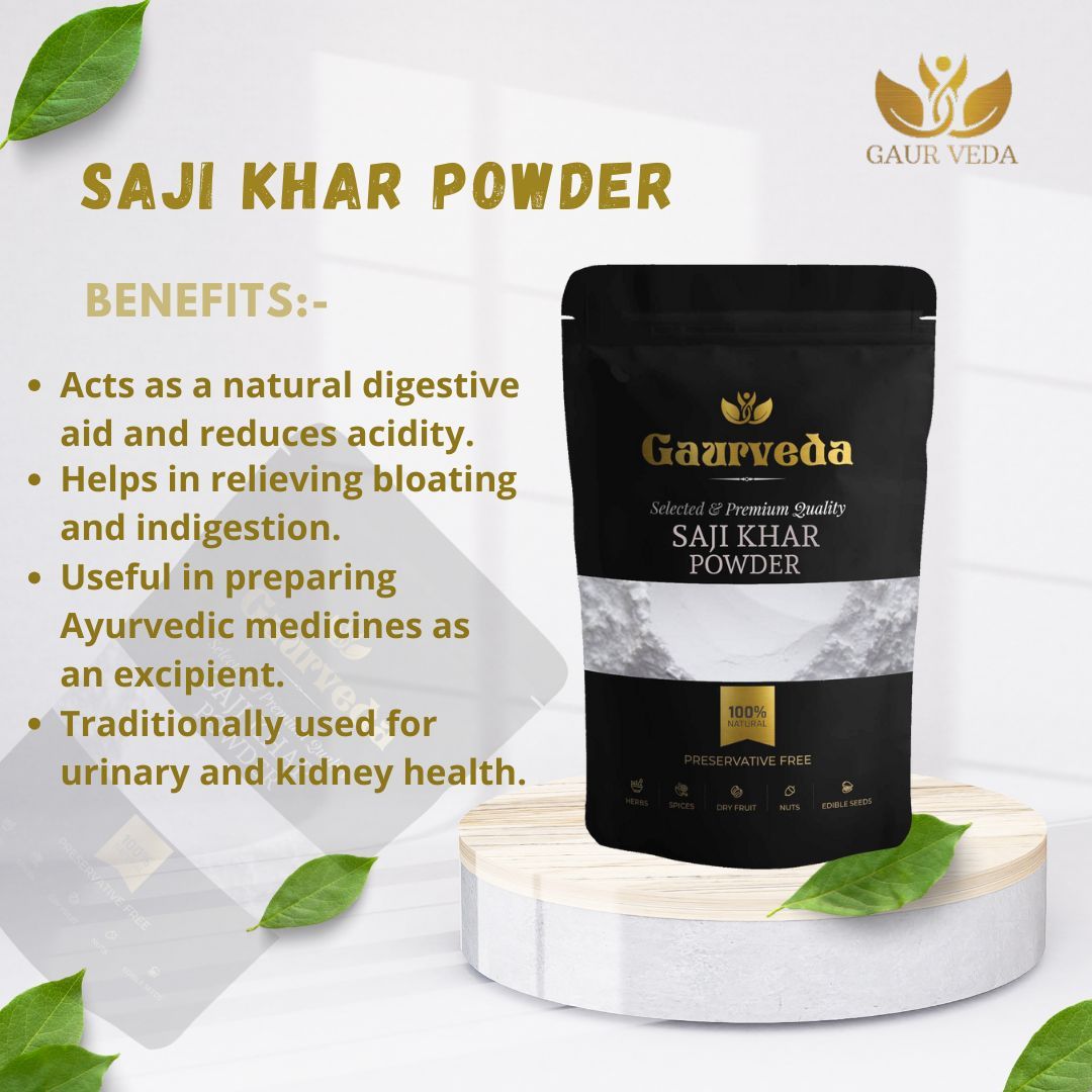GAURVEDA Sajikhar Powder 100% Natural & Pure | Traditional Ayurvedic Herb/Seed/Powder | Supports Wellness & Daily Health | Ideal for Herbal Remedies, 100 Grams