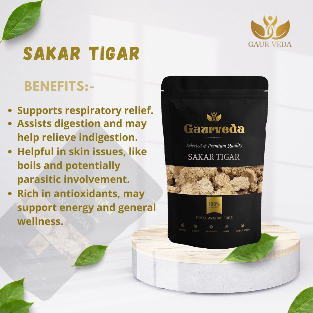 GAURVEDA Sakar tagar 100% Natural & Pure | Traditional Ayurvedic Herb/Seed/Powder | Supports Wellness & Daily Health | Ideal for Herbal Remedies, 100 Grams