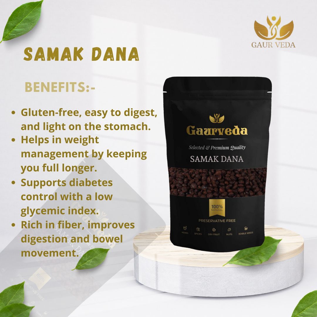 GAURVEDA Samak Dana 100% Natural & Pure | Traditional Ayurvedic Herb/Seed/Powder | Supports Wellness & Daily Health | Ideal for Herbal Remedies, 1000 Grams{231