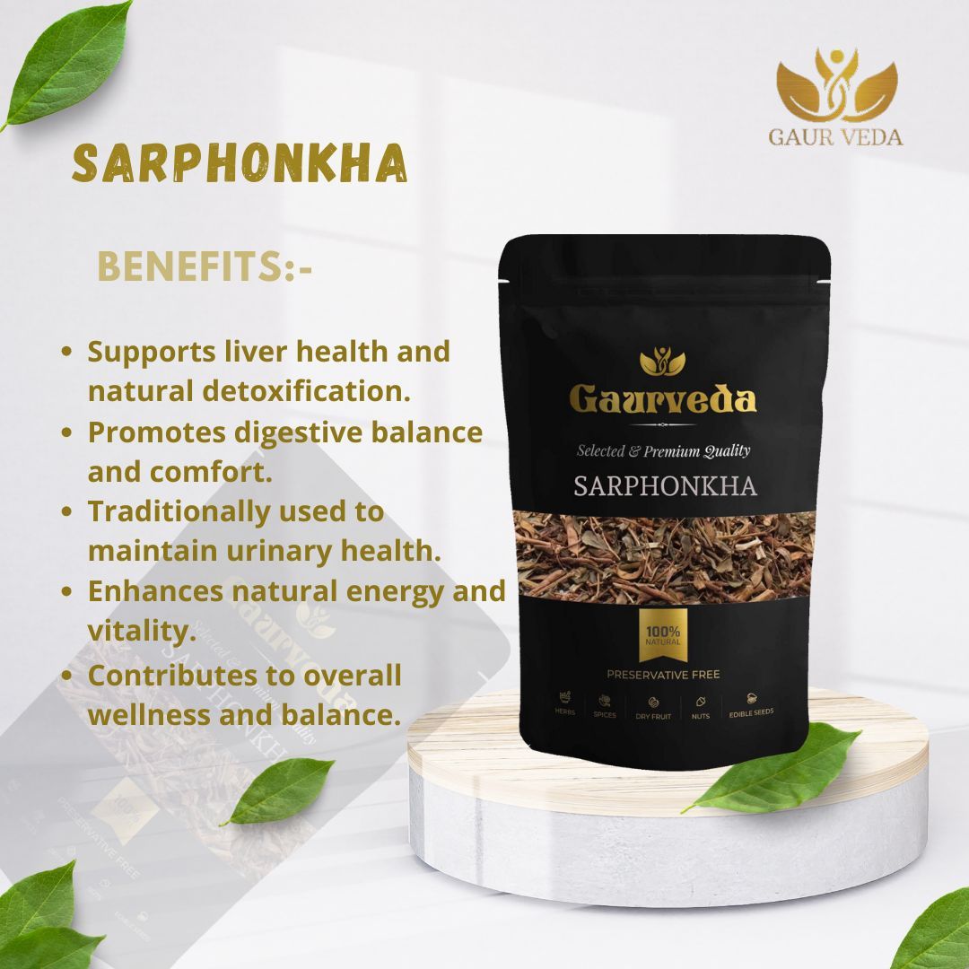 Gaurveda Sarphokha Raw - Sarfoka - Sarpoka - Surphoka - Tephrosia Purpurea - Pure and Natural (100 Grams)