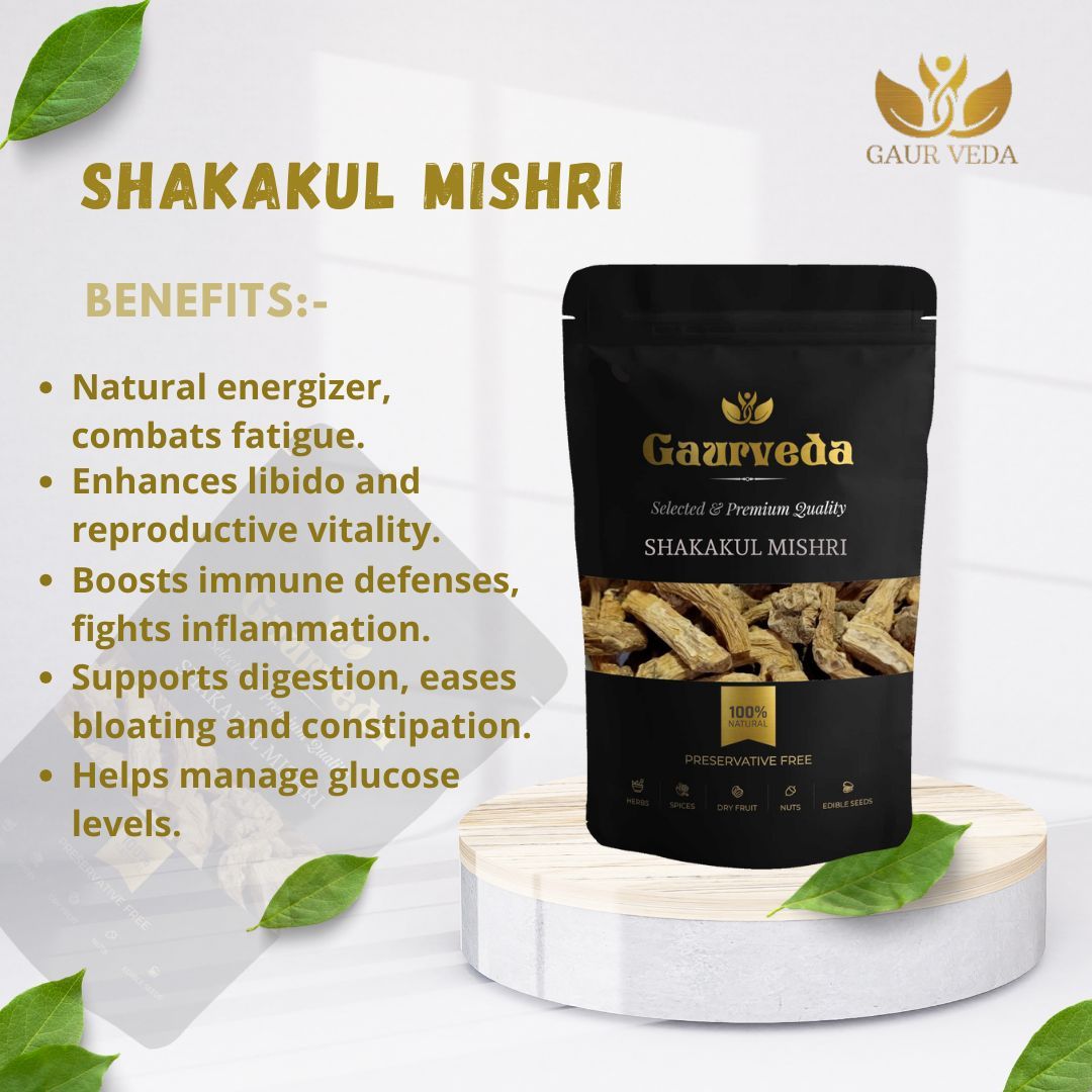 GAURVEDA Shakakul mishri 100% Natural & Pure | Traditional Ayurvedic Herb/Seed/Powder | Supports Wellness & Daily Health | Ideal for Herbal Remedies, 100 Grams{220
